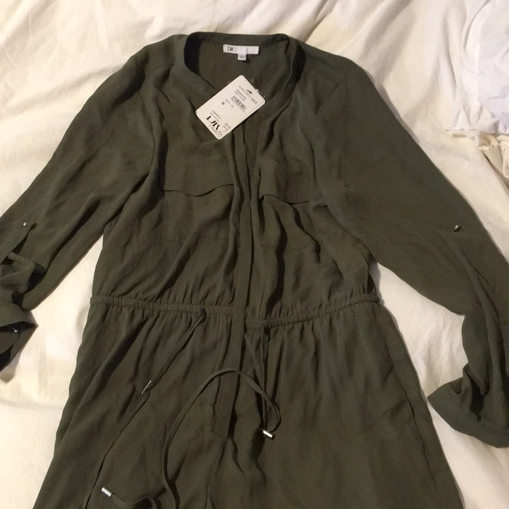 Super cute Army Green Long sleeve Romper